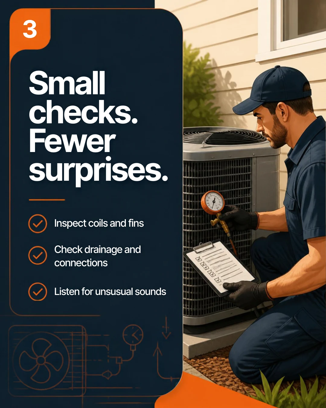 Small checks. Fewer surprises. Inspect coils, connections and unusual sounds.
