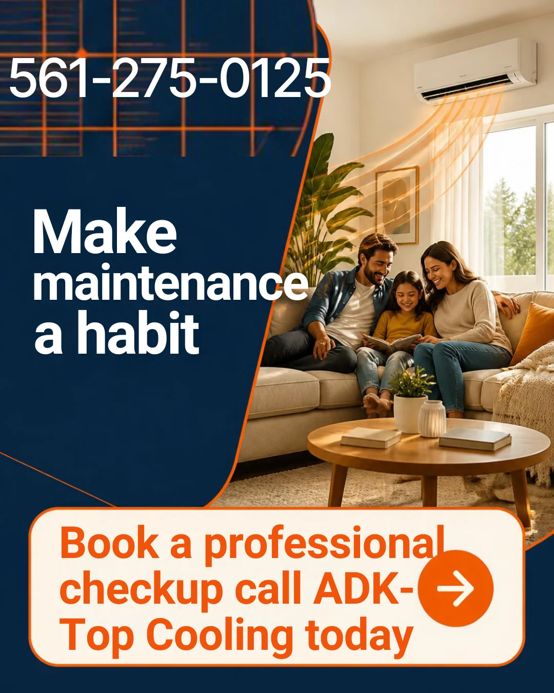 Make maintenance a habit. Call AdK Top-Cooling for a professional checkup.