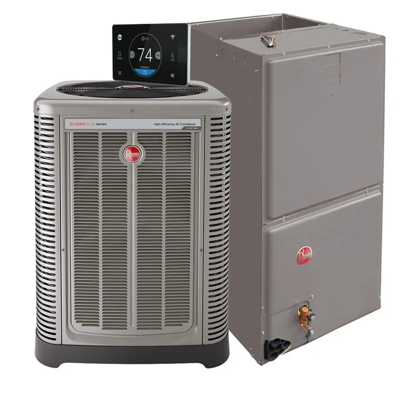 Air conditioning condenser and indoor air handler