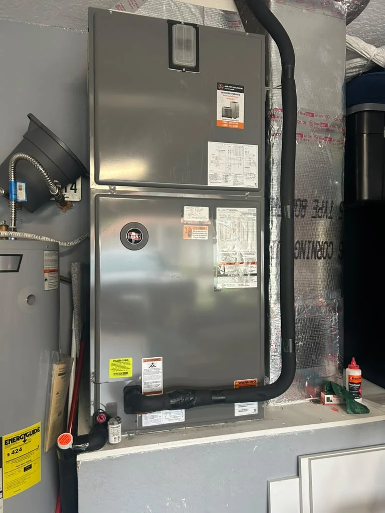 Indoor HVAC installation from AdK Top-Cooling’s project gallery
